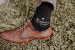 Socken bom Brautvater bei der Hochzeit in Passau